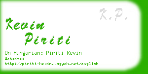 kevin piriti business card